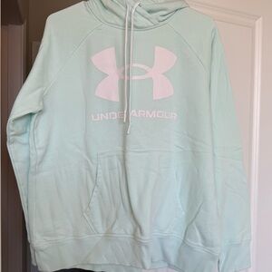 Under Armour Mint Green Hoodie with White Accents